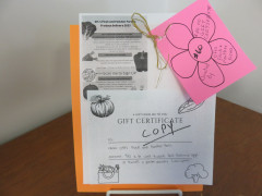 #60 $20.00 Gift Certificate donated by Ofts Flock & Feather Farm