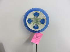 #67 Blue Flower Stake donated by Lori & Sara.