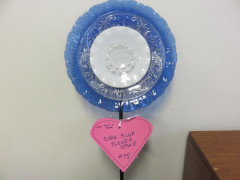 #75 Dark Blue Flower Stake donated by Sara & Lori