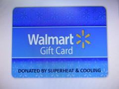 $100.00 gift card donated by Superheat and Cooling in Markesan.