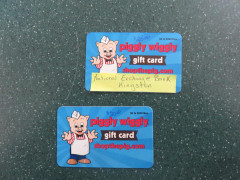 Piggly Wiggly Gift Cards donated by  National Exchange Bank of Kingston.